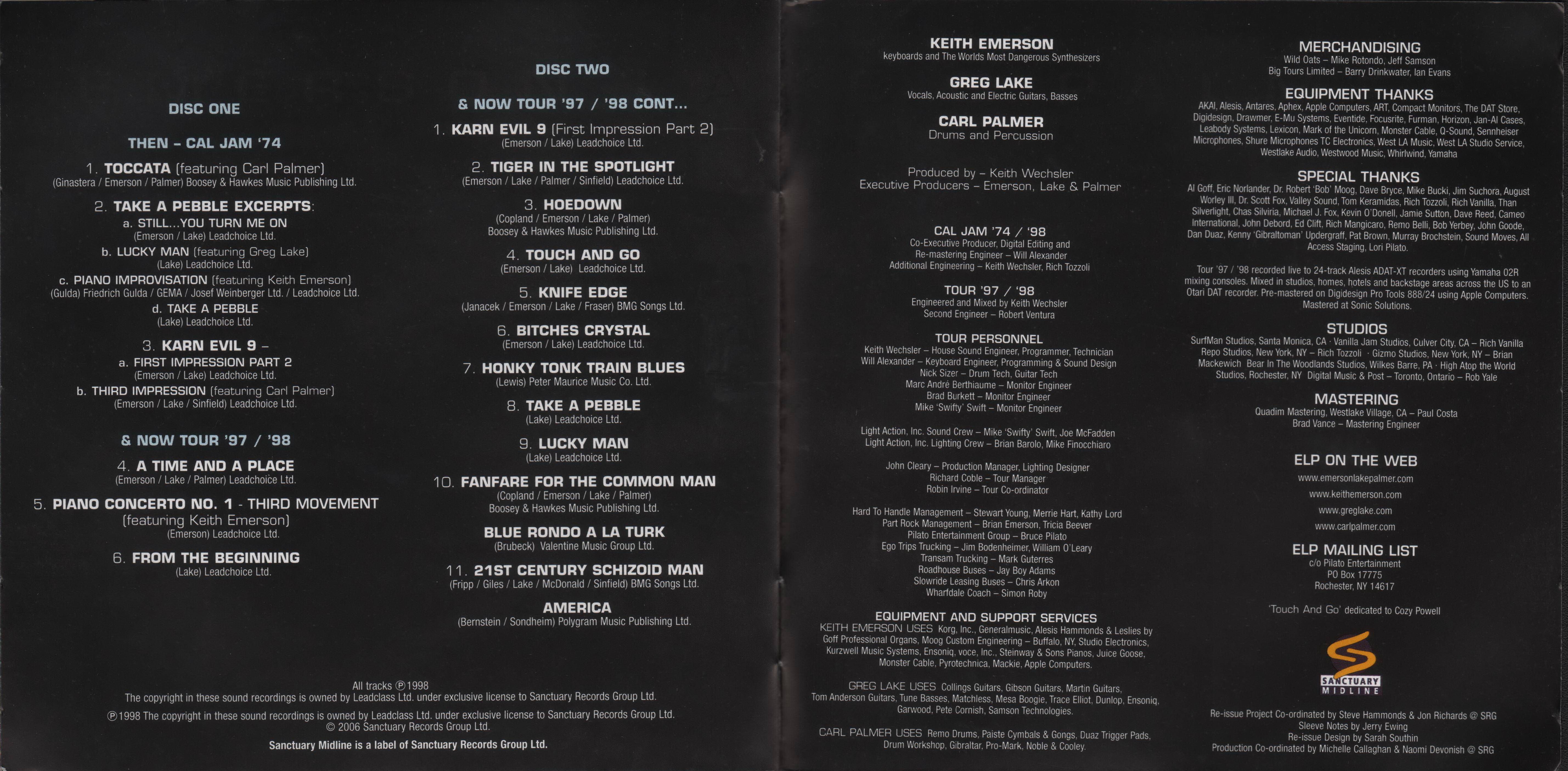 Emerson, Lake and Palmer Then and Now [Booklet06 uk]